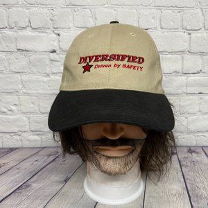 Diversified Hat Cap Strap Back Brown Black Embroidered Bus Transportation Cotton